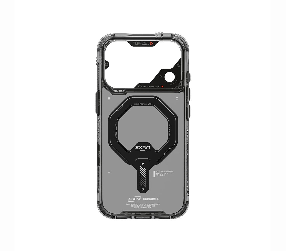 SKINARMA Saido Mag-Charge Clear Case for iPhone 18 Pro – Graphite