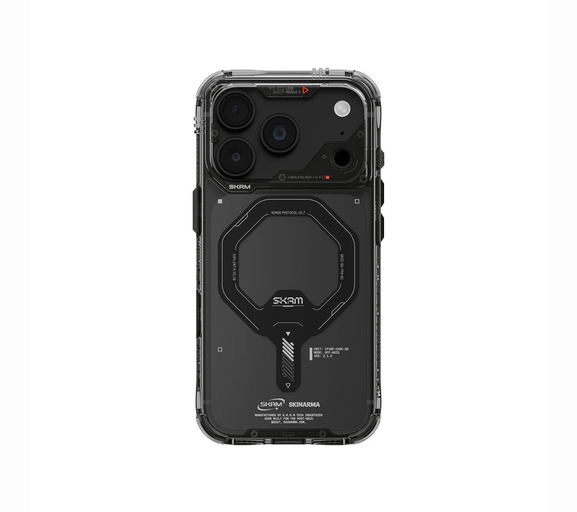SKINARMA Saido Mag-Charge Clear Case for iPhone 18 Pro – Graphite
