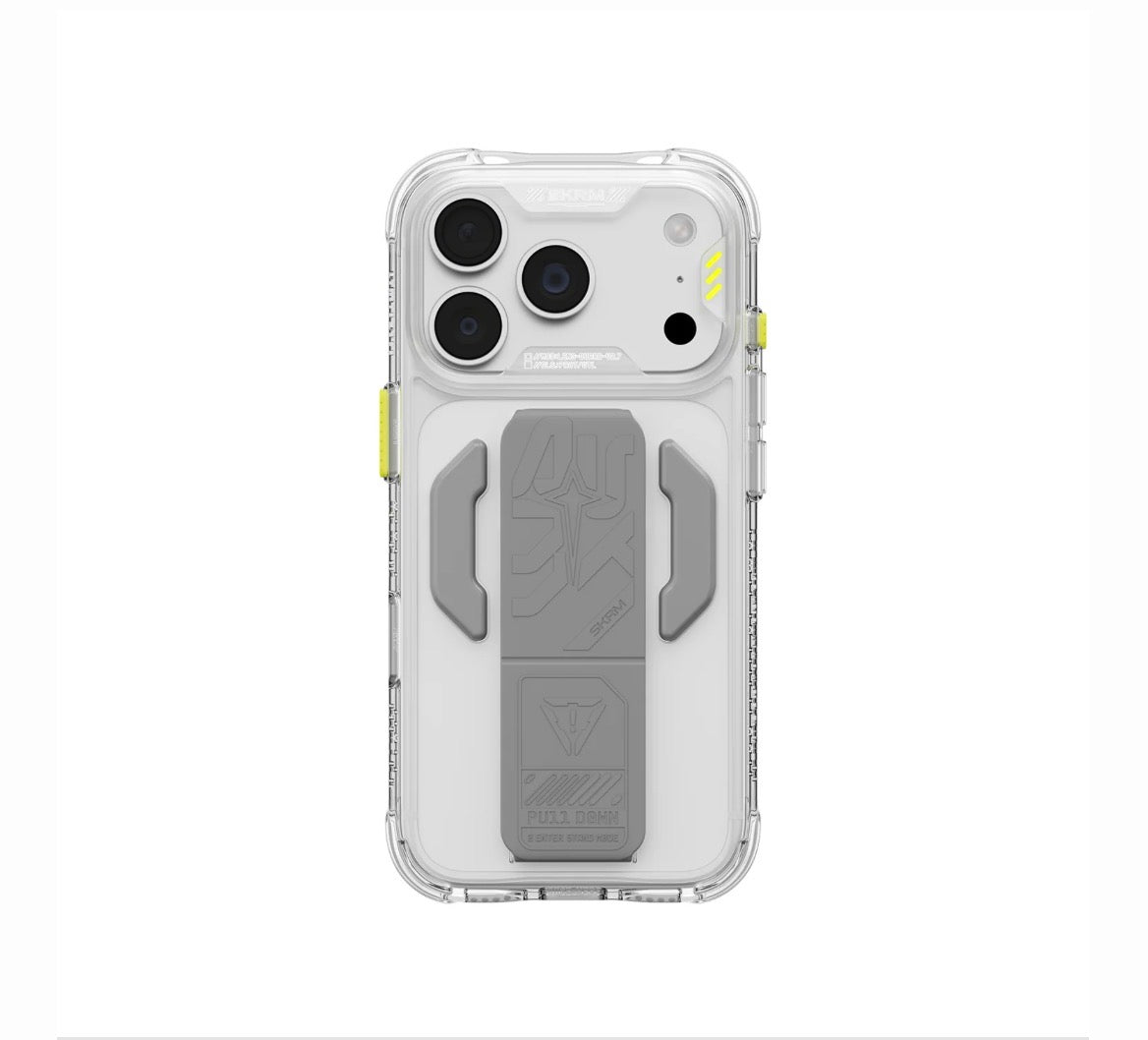 SKINARMA Helio CE MagSafe Case with Grip Stand for iPhone 18 Pro – Clear