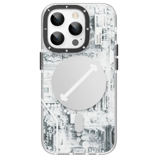 Youngkit Futuristic Circuit Magsafe iPhone Case - White