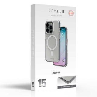 Levelo Allure PC Hard Case For iPhone 15 Plus - Clear