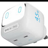 Powerology 45W AI Charger 45W with EU & UK PLUG ADAPTER - White