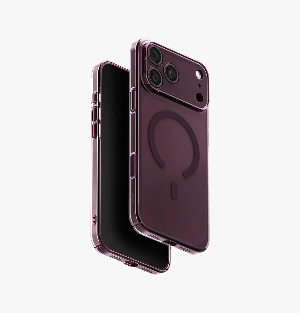UNIQ AirSuit MagClick Case for iPhone 18 Pro Max – Glossy Burgundy