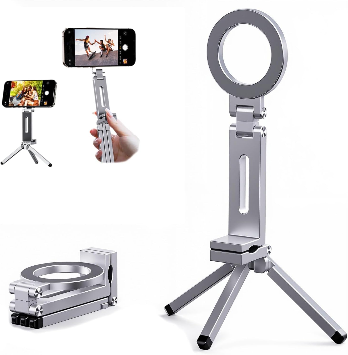 ReTrack Hands-Free Phone Holder Stand (Adjustable & Foldable)