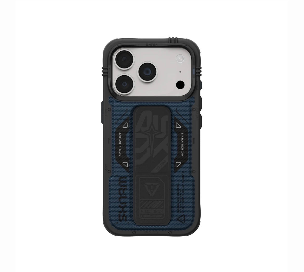 SKINARMA Phantom MagSafe Case with Grip Stand for iPhone 18 Pro – Blue