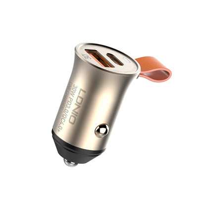 LDNIO 30W ULTRA Mini Zinc Alloy Shell Car Charger