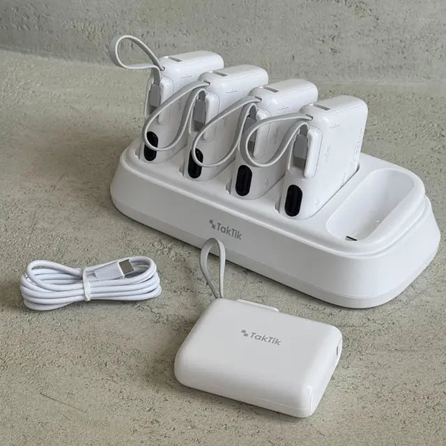 Taktik 10000mAh Power Bank Set with Charging Station (5-Piece)
