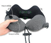 TRAVELMALL 3D INFLATABLE MASSAGE PILLOW WITH PATENTED PUMP AND A 3-LEVEL MASSAGE FUNCTION