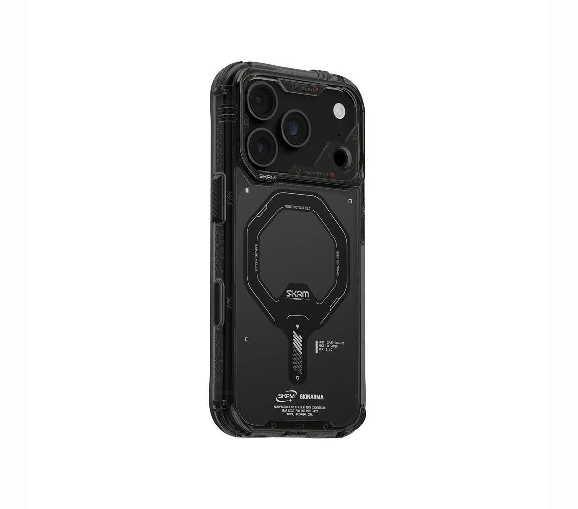 SKINARMA Saido Mag-Charge Clear Case for iPhone 18 Pro – Graphite