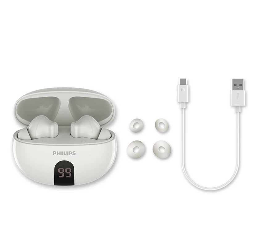 Philips True Wireless Earbuds - White
