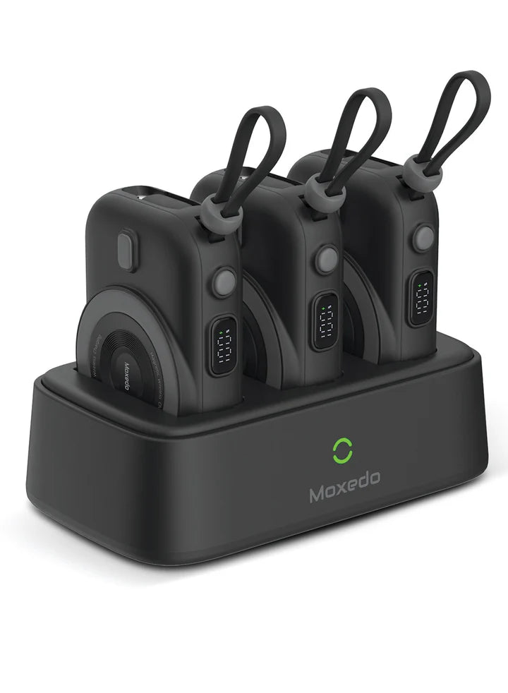 Moxedo Combo 3x 10,000mAh
Powerbank + Charging Dock With Type-C
Cable