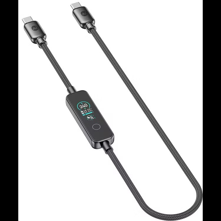Powerology 240W
C to C cable with TFT Display - Black