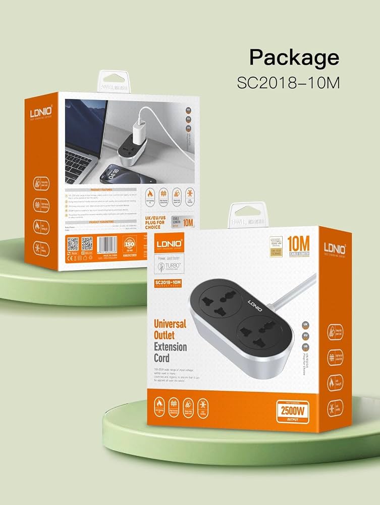 LDNIO Universal Outlet Extension Cord – 10M