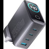 Powerology 140W 4-Port GaN Charger with TFT Display - Black