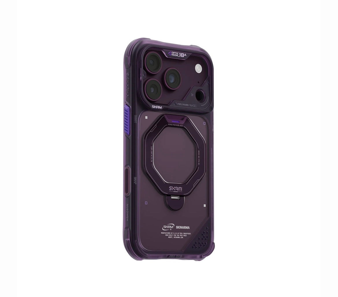 SKINARMA Saturn MagSafe Case with Rotating Kickstand for iPhone 18 Pro – Burgundy