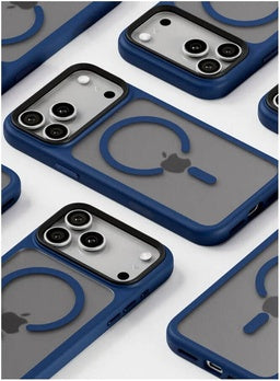 Blupebble Hybrid Matte MagSafe Case for iPhone 17 Pro Max - Blue