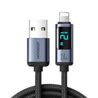 Joyroom Cable Lightning / USB A 2.4A 1.2m LED black