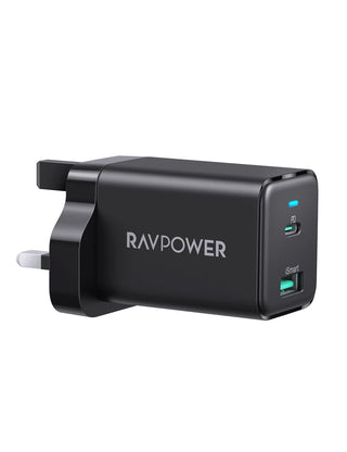 RAVPower RP-PC171 PD 45W 2-Port Wall Charger - Black