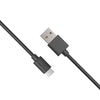 POWEROLOGY PVC USB-A to Type-C 3A Cable 1.2m - BLACK
