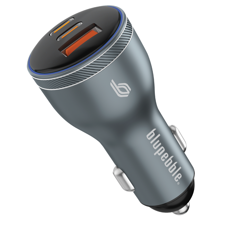BLUPEBBLE NaviPower Fast Car Charger 95W with 2 PD Type-C and QC 3.0