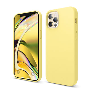 Mons Liquid Silicone Case For IPhone 2020 (12 Mini / 12/12 Pro / 12 Promax) - Light Yellow