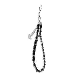GUESS  Phone Strap Chain and PU With Metal, Strap Phone Beads, Universal - CHARM BLACK
