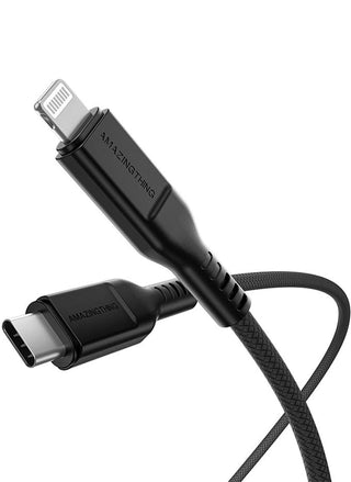AT Thunder Pro Lightning to USB-C 3.2A 30W Cable - BLACK