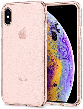 Spigen New IPhone Case Liquid Crystal Glitter Rose Quartz (XsMax)